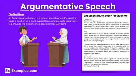 short argumentative speech examples for students