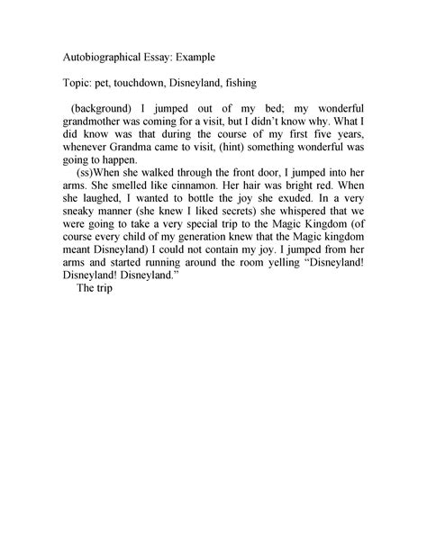 short autobiography example for students