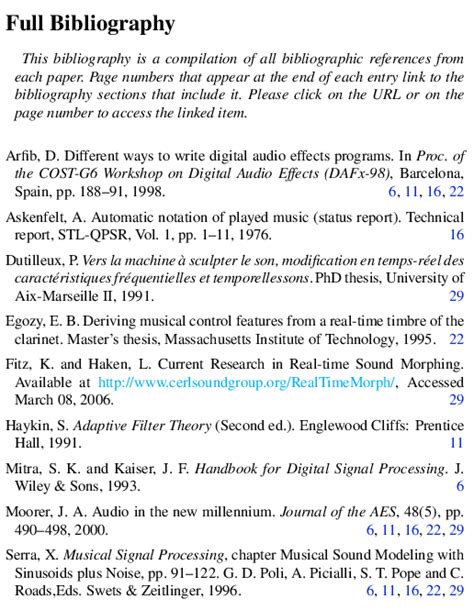 short bibliography example for students in research