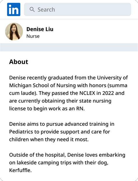short bio examples for cv