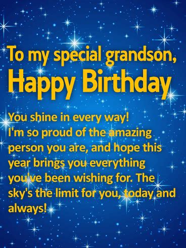 short birthday quotes for grandson