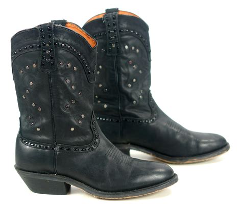 short black cowboy boots for women