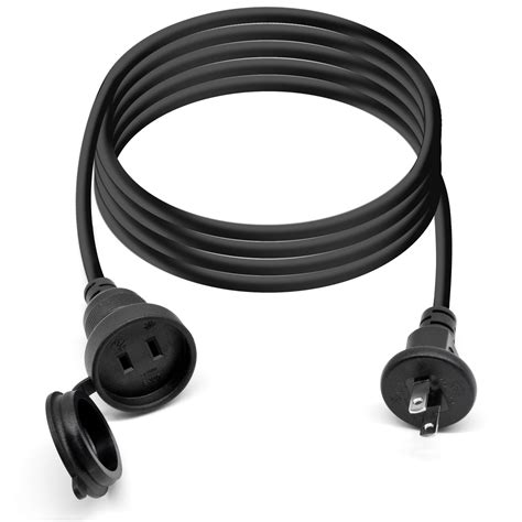 short black outdoor extension cord