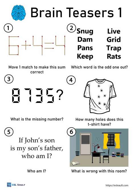 short brain teasers with answers