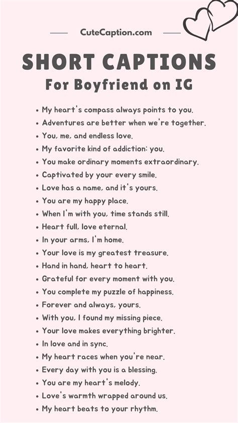 short caption for love