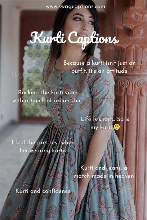 short captions for instagram on kurti