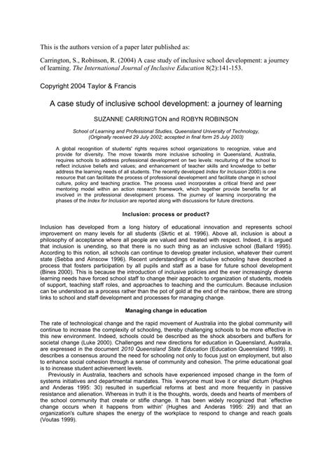 short case study of child with special needs in an inclusive school