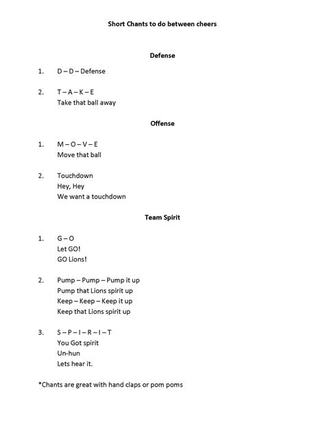 short chant examples