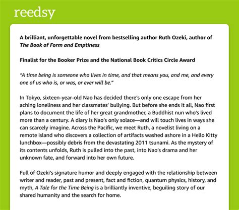 short children's book description examples