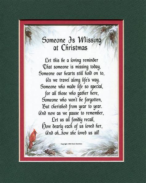 short christmas poem for lost loved ones