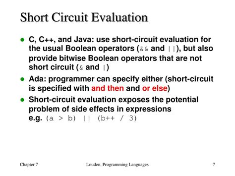 Short Circuit Evaluation Definition Java