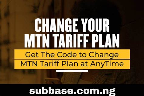 short code to change mtn tariff plan