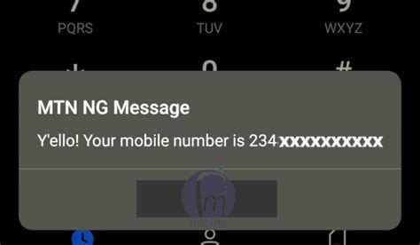 short code to check my number on mtn