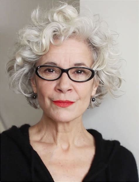  79 Popular Short Curly Hairstyles For Over 60 With Glasses For Long Hair