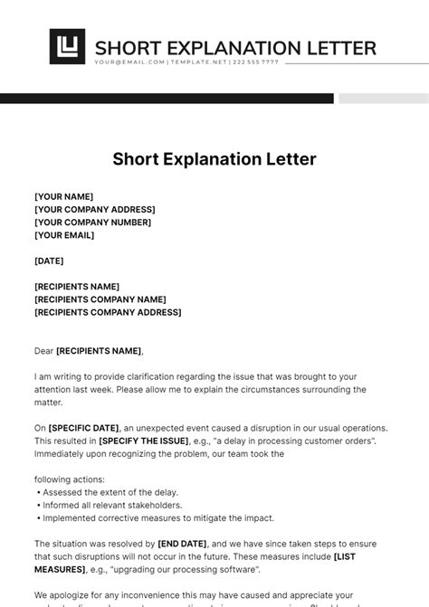 Short Definition For Explanation