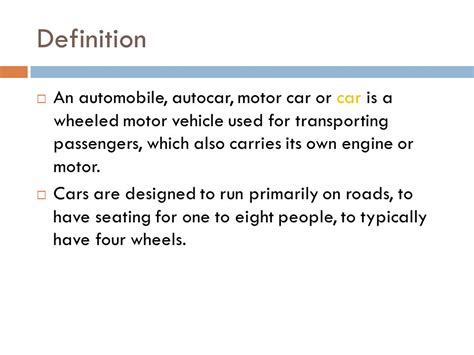 short definition of automobile