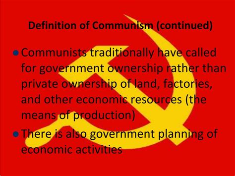 short definition of communism