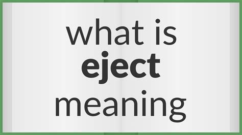 short definition of eject