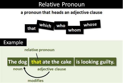 short definition of relative pronoun with example