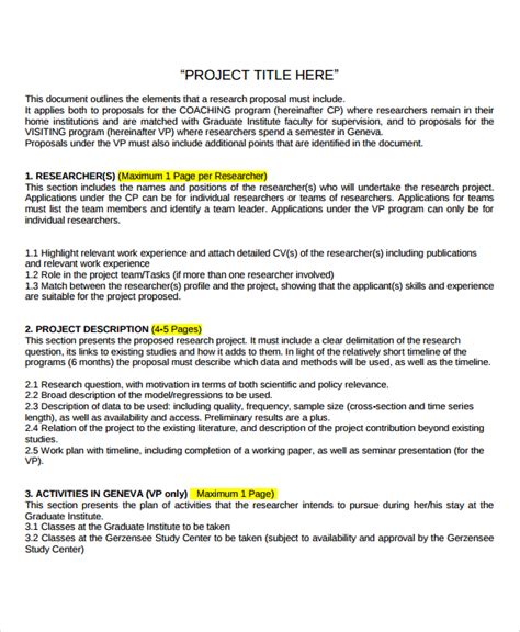 short description of research study work project example