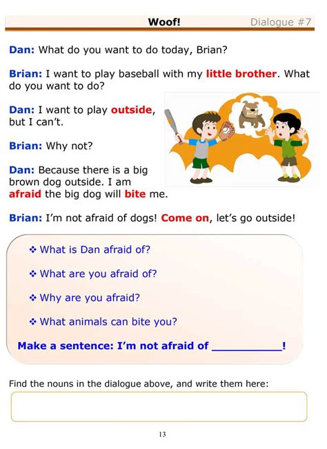 short dialogue examples for kids