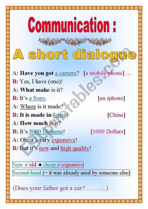 short dialogue examples for students about school