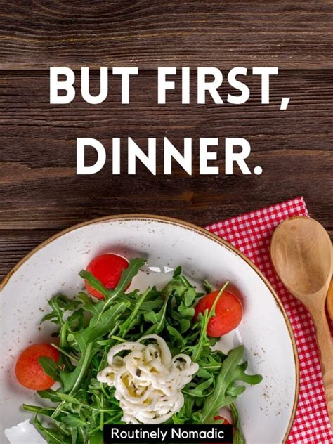 short dinner time captions for instagram