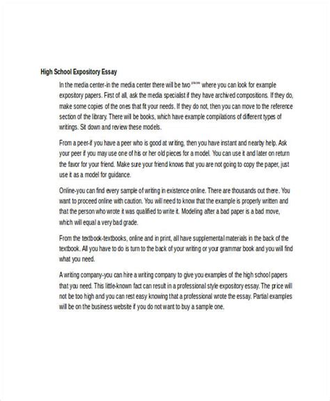 short expository paragraph examples pdf