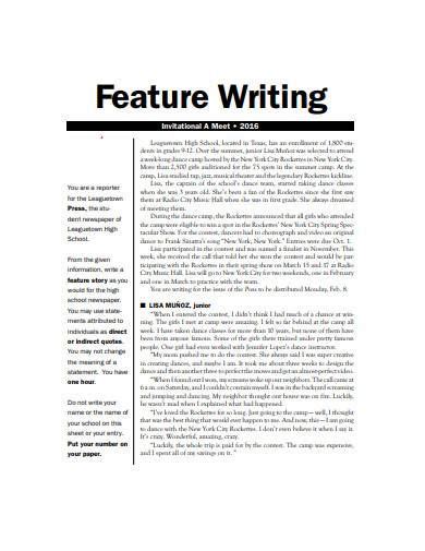 short feature article example pdf
