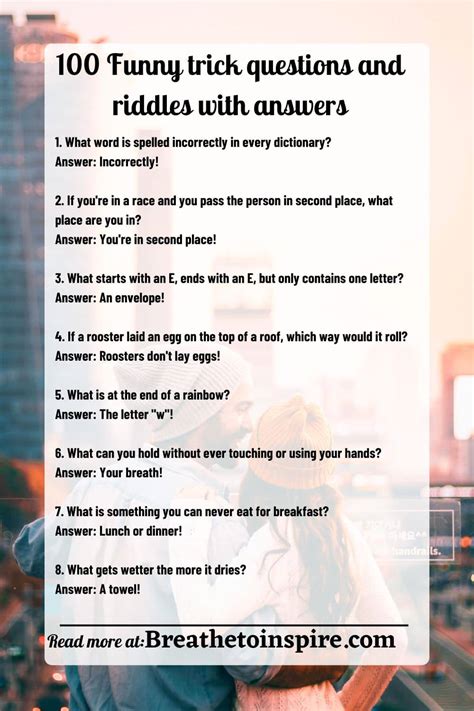 short funny questions with answers