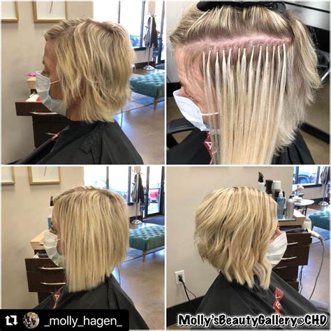 short hair using extensions