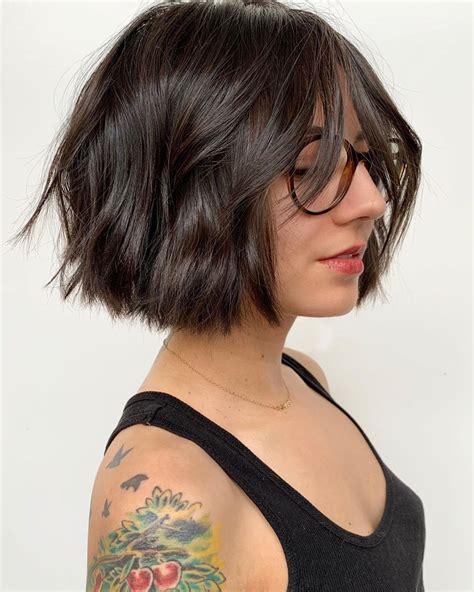  79 Ideas Short Hair With Glasses And Bangs With Simple Style