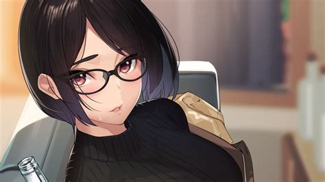 This Short Hair With Glasses Anime Girl For Long Hair