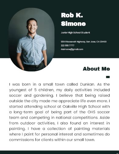 short introduction about yourself example for work sample
