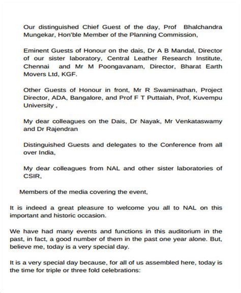 short introduction of guest of honour sample