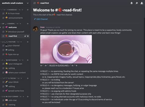 short introduction template discord