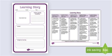 short learning story examples pdf