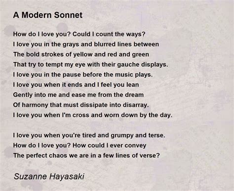 short modern sonnet examples