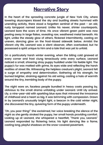 short narrative story examples pdf