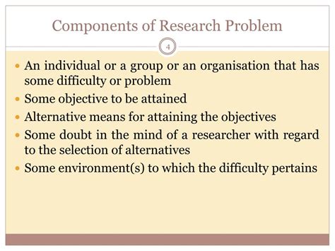 short note on components of research problem