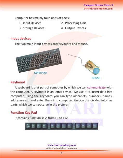 short note on computer for class 3