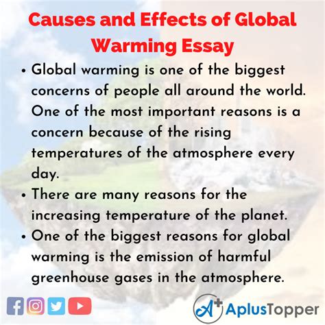 short note on global warming and its effect