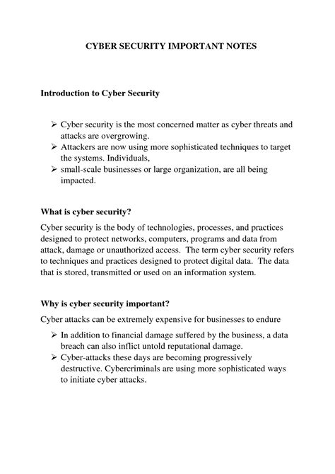 short note on network security