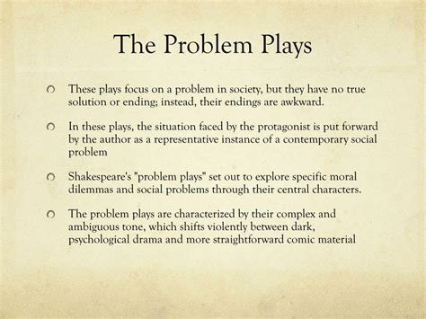 short note on problem play
