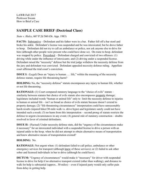short note on summary trial