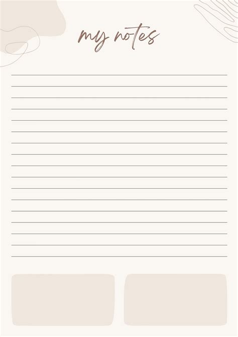 short note template