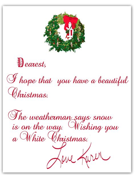 short note to write in christmas card
