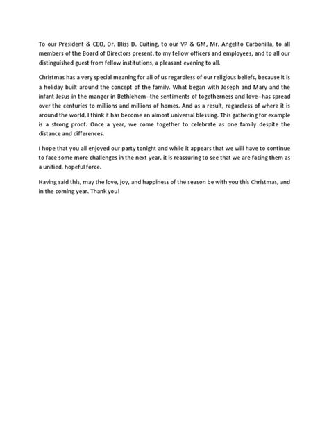 short opening remarks for a program sample tagalog