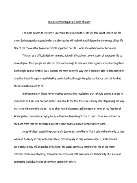 short paper example for students