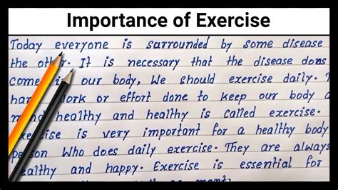 short paragraph on importance of exercise